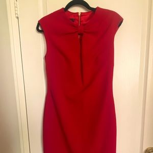 Ted Baker London Red Kezzia Bow Neck dress. Size 3